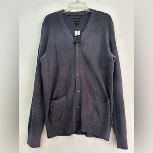 Jos A Bank Reserve Collection Cotton & Silk Blend Cardigan Sweater